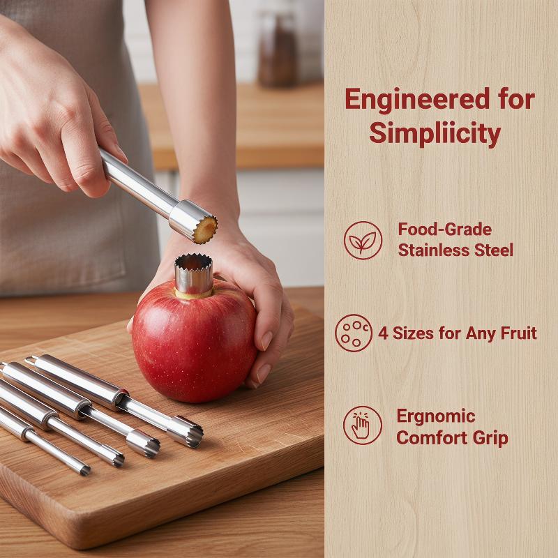 Kitchen Home Gadgets - 4 adet Meyve Çekirdeği Sökücü Kesici