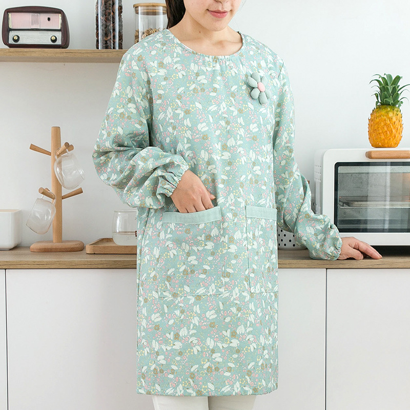 Kitchen Gadgets For Women - Kadınlar İçin Pamuklu Uzun Kollu Önlük,