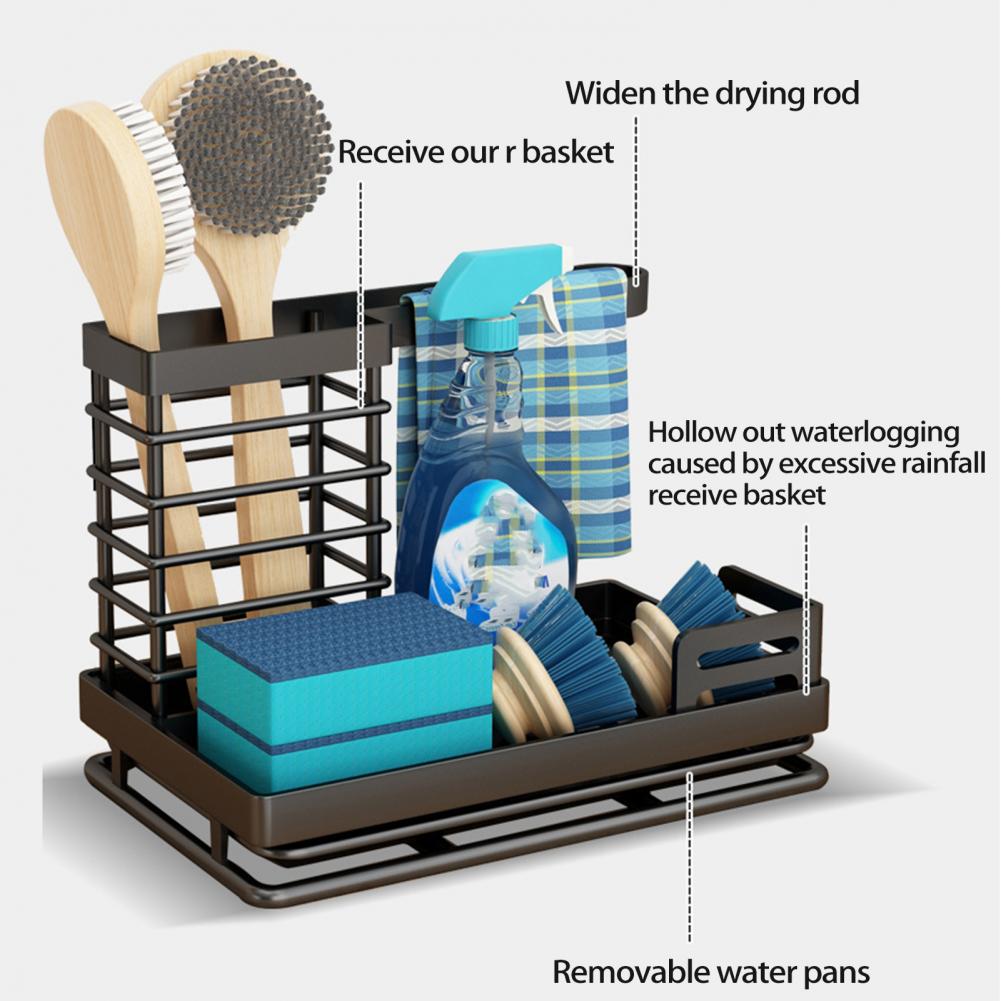 Kitchen Gadgets Holder - Lavabo Depolama Rafı Pratik Yerden Tasarruf