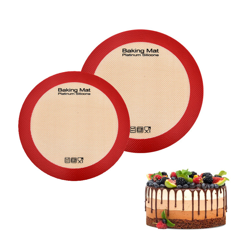 Silicone Baking Mat - Yuvarlak Silikon Pişirme Matı, Yapışmaz Yeniden
