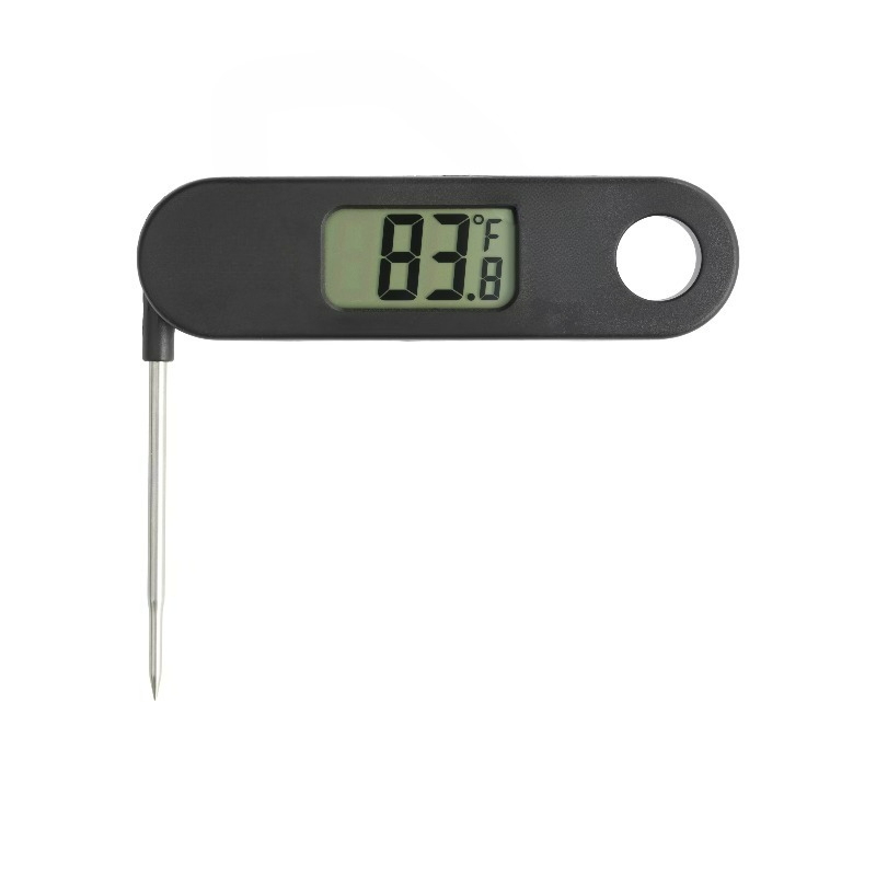 Meat Thermometer - Sertifikalı Katlanabilir Dijital Et Termometresi, Siyah