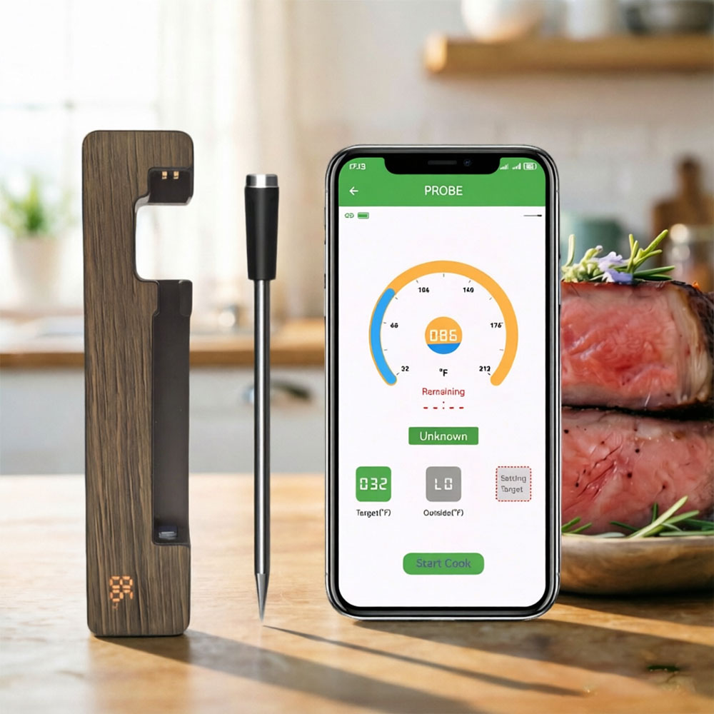 Meat Thermometer - Uygulama Kontrollü Kablosuz Et Termometresi Akıllı