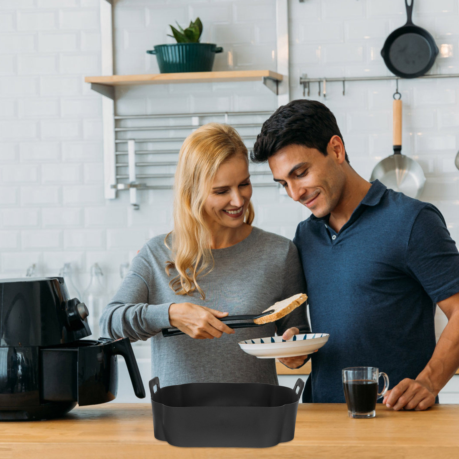 Silicone Baking Mat - Air Fryer Silikon Kaplama Yeniden Kullanılabilir
