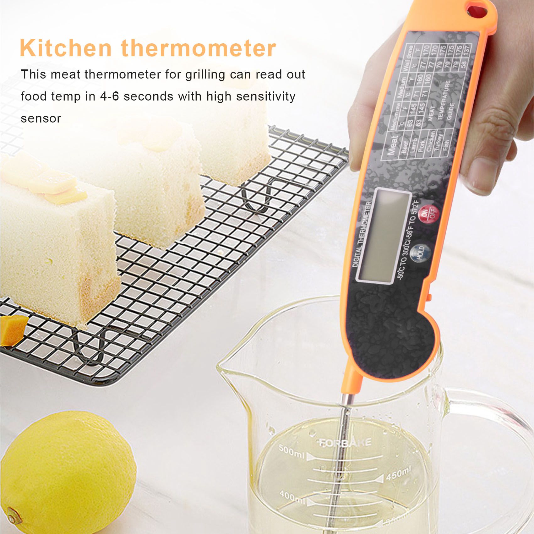 Meat Thermometer - Yüksek Hassasiyetli Sıcaklık Probu ile Dijital