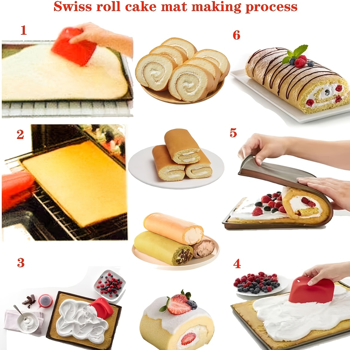 İsviçre Rulo Kekleri için 2 Si - Silicone Baking Mat incelemesi ve fiyatı