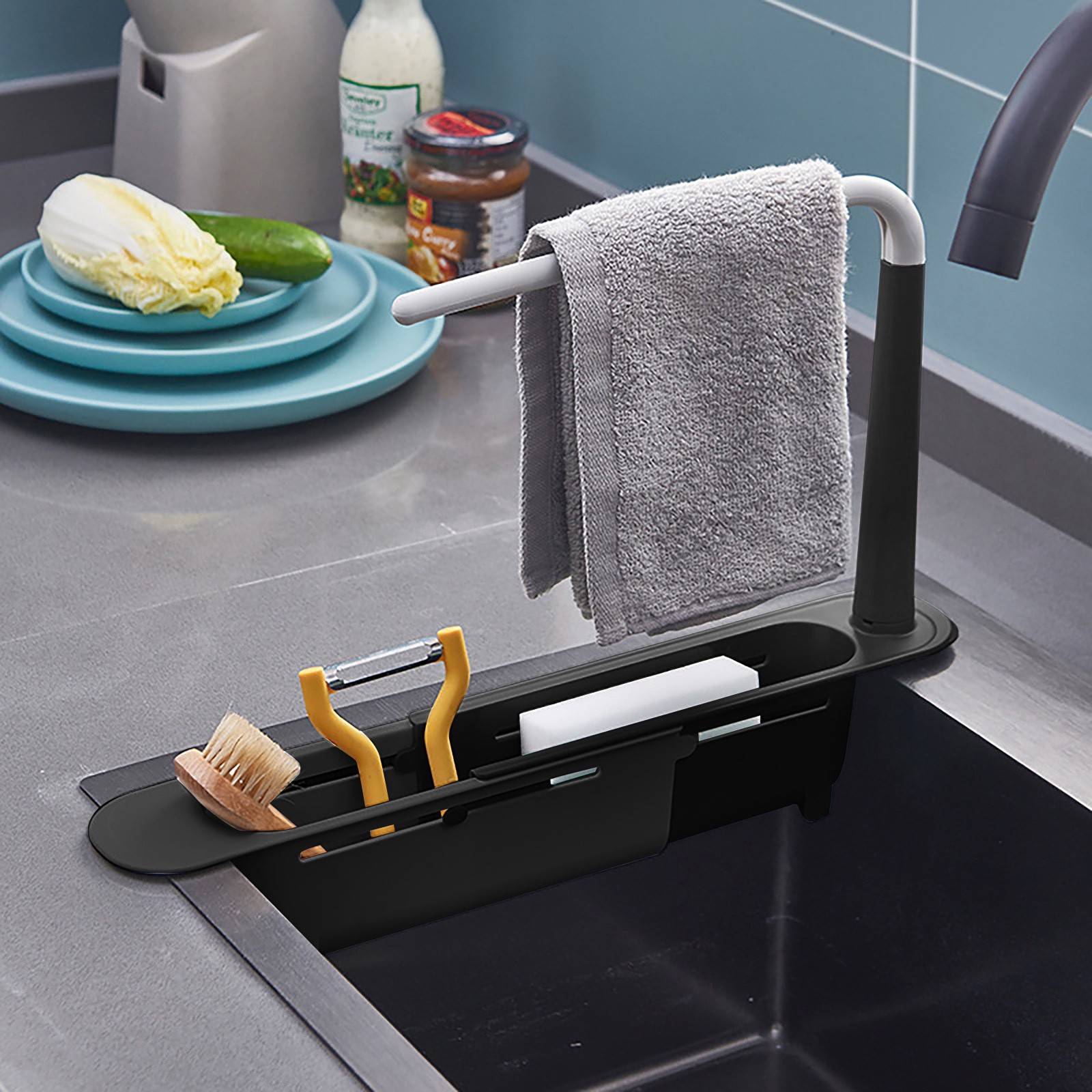 Elescopic lavabo raf süzgeç ra - Kitchen Gadgets Holder incelemesi ve fiyatı