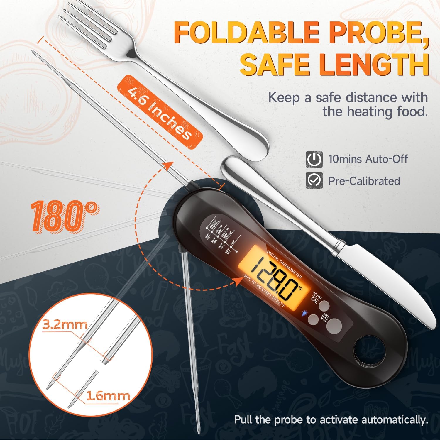 Katlanabilir Problu, LED Ekran - Meat Thermometer incelemesi ve fiyatı